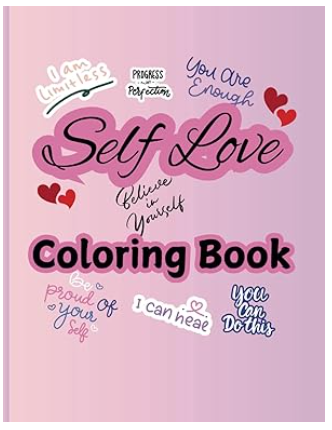 self love quotes coloring book: